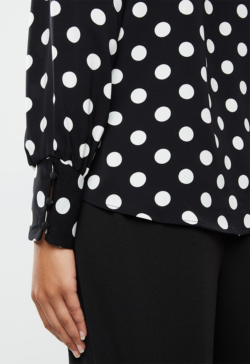 ONLY - Sara long sleeve top - black & white