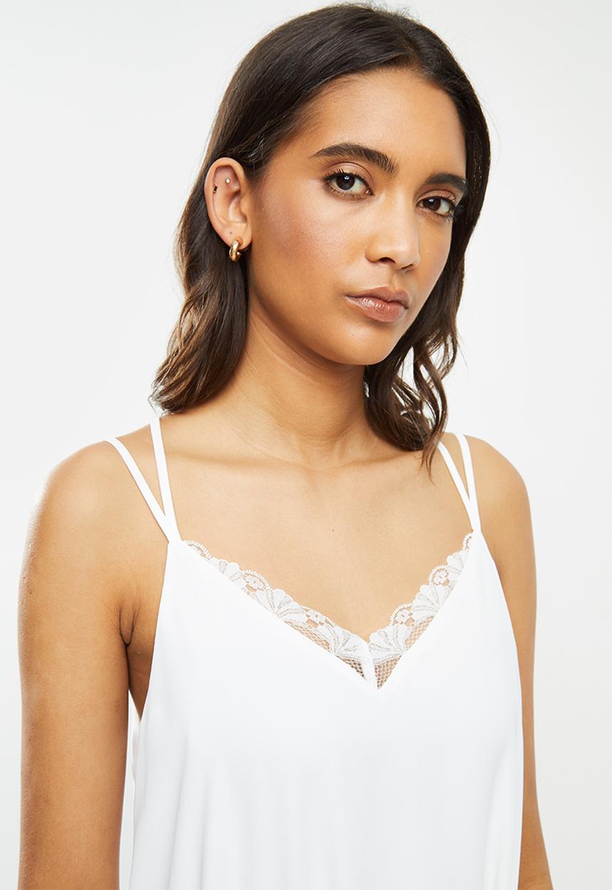 ONLY - Alice strap dress - white