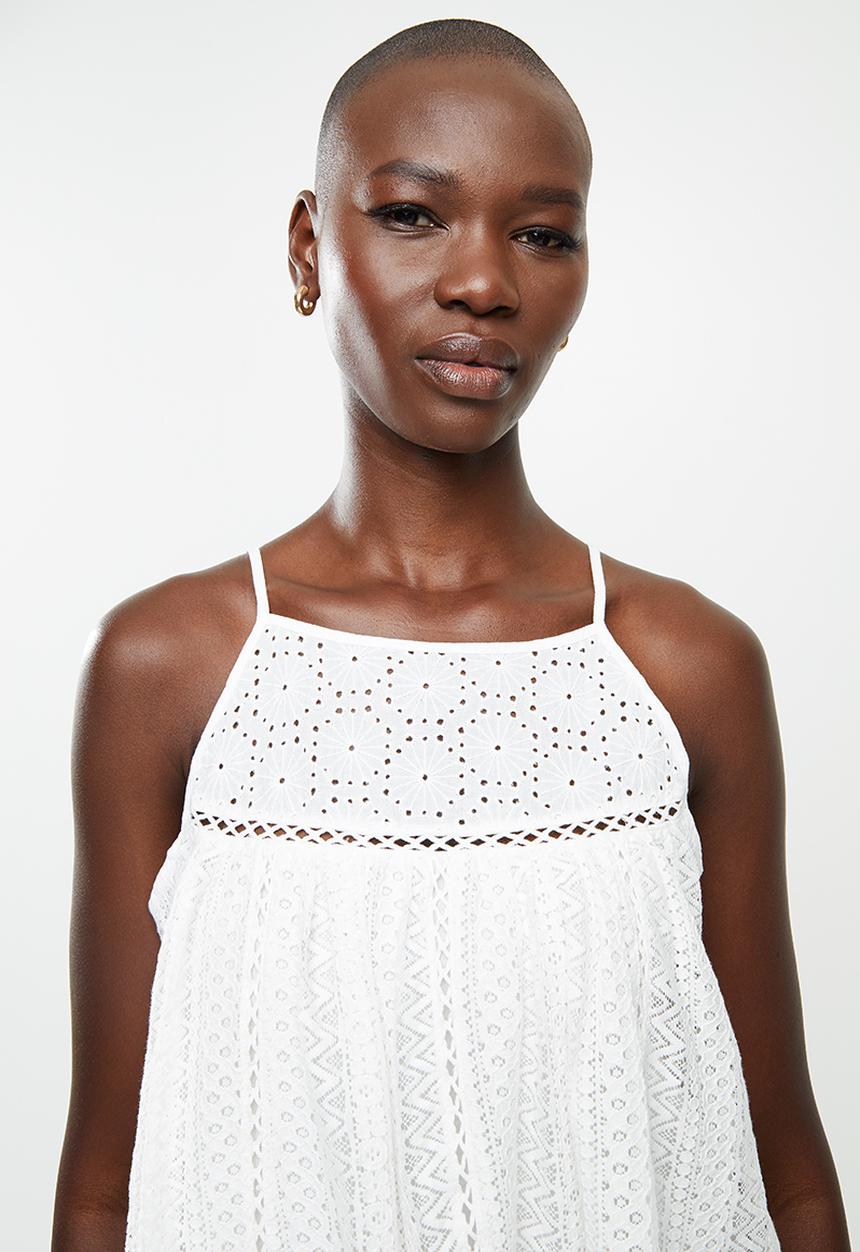 MANGO - Top satur - white