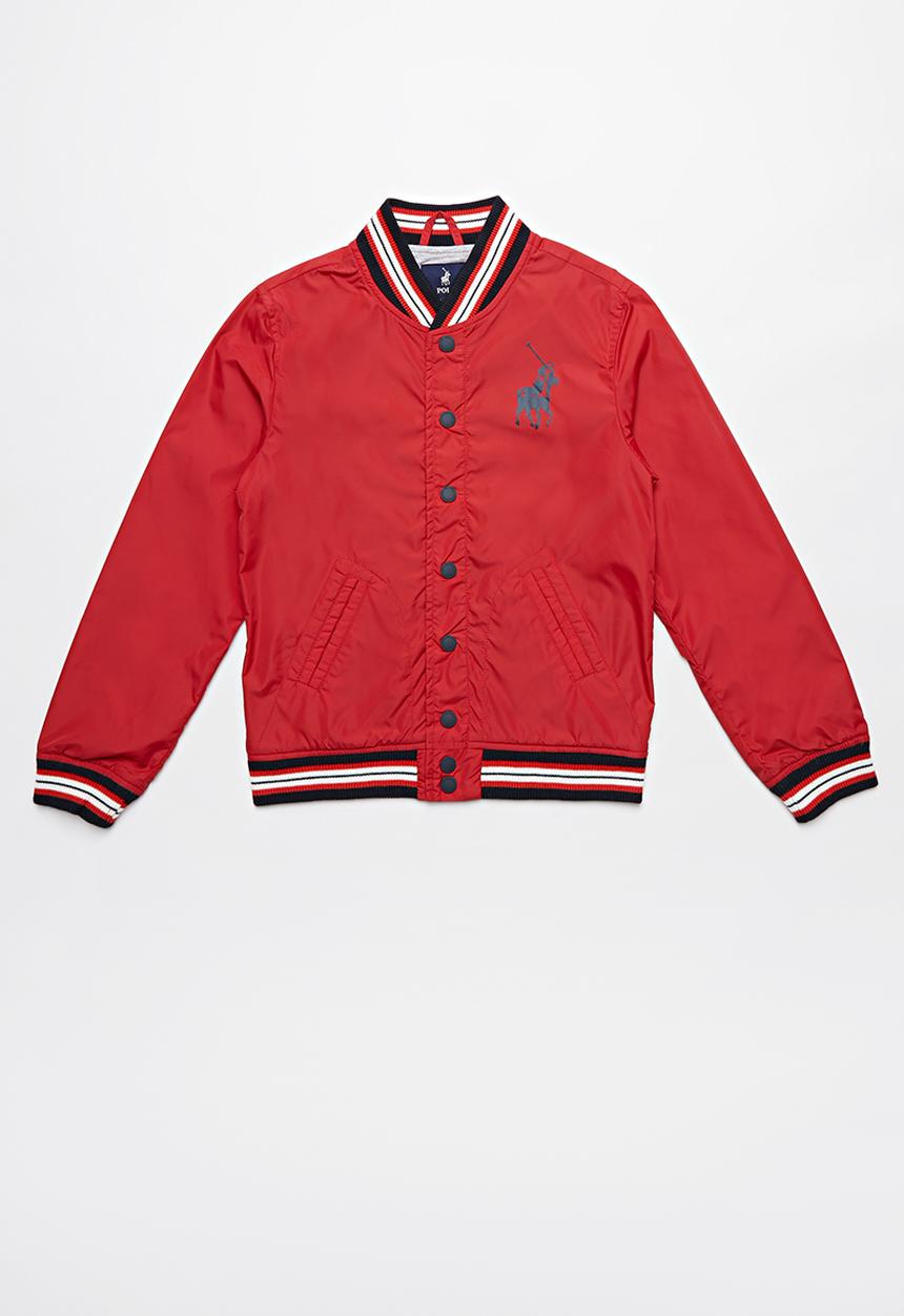 POLO - Boys thyson baseball jacket - red