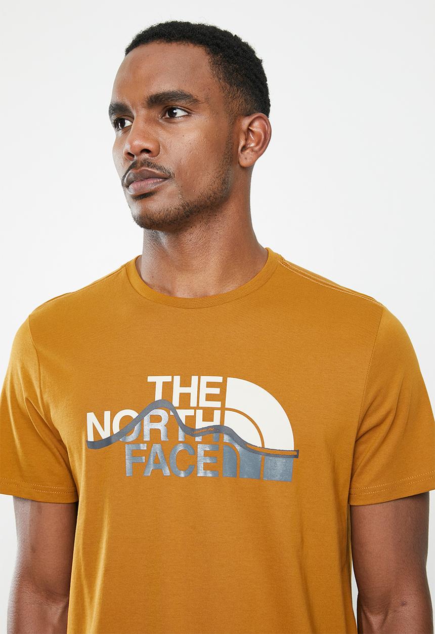 The North Face - Short sleeve mountain line tee - tan