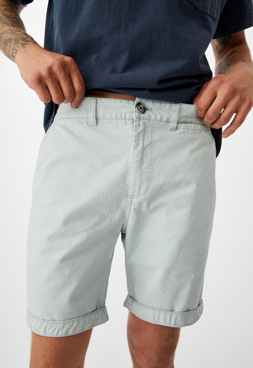 Cotton On - Washed chino short - pigment light blue