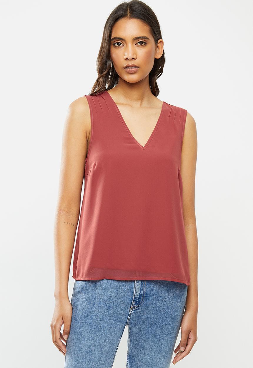 Vero Moda - Julian v-neck top - mauve