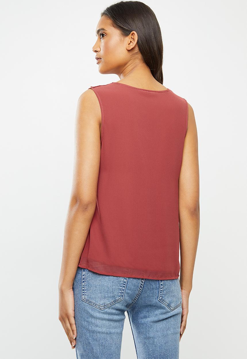 Vero Moda - Julian v-neck top - mauve