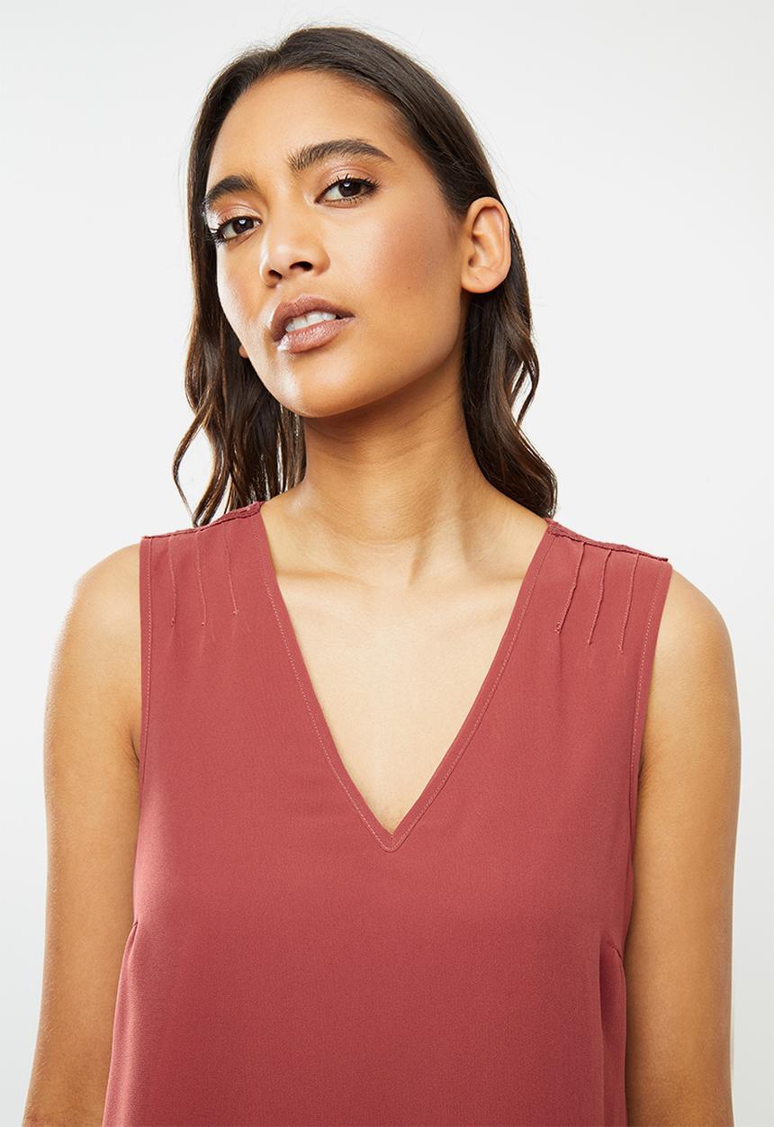 Vero Moda - Julian v-neck top - mauve