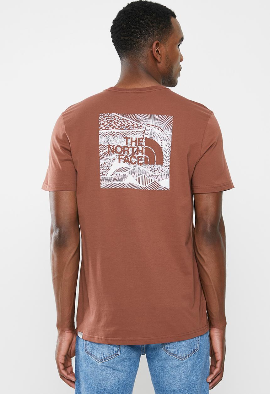 The North Face - S/s redbox celebration tee - brown & White 