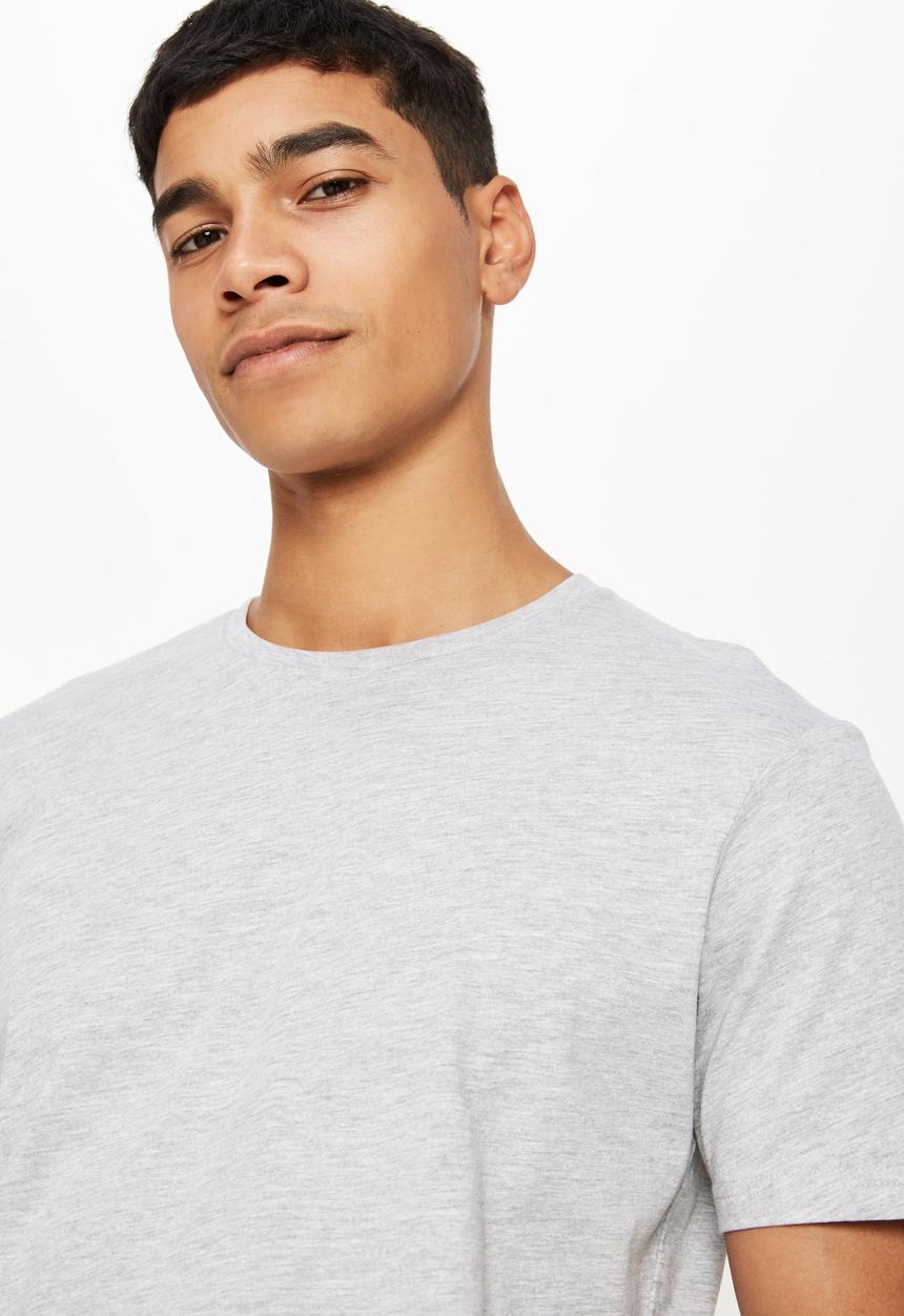 Cotton On - Essential crew tee - light grey marle
