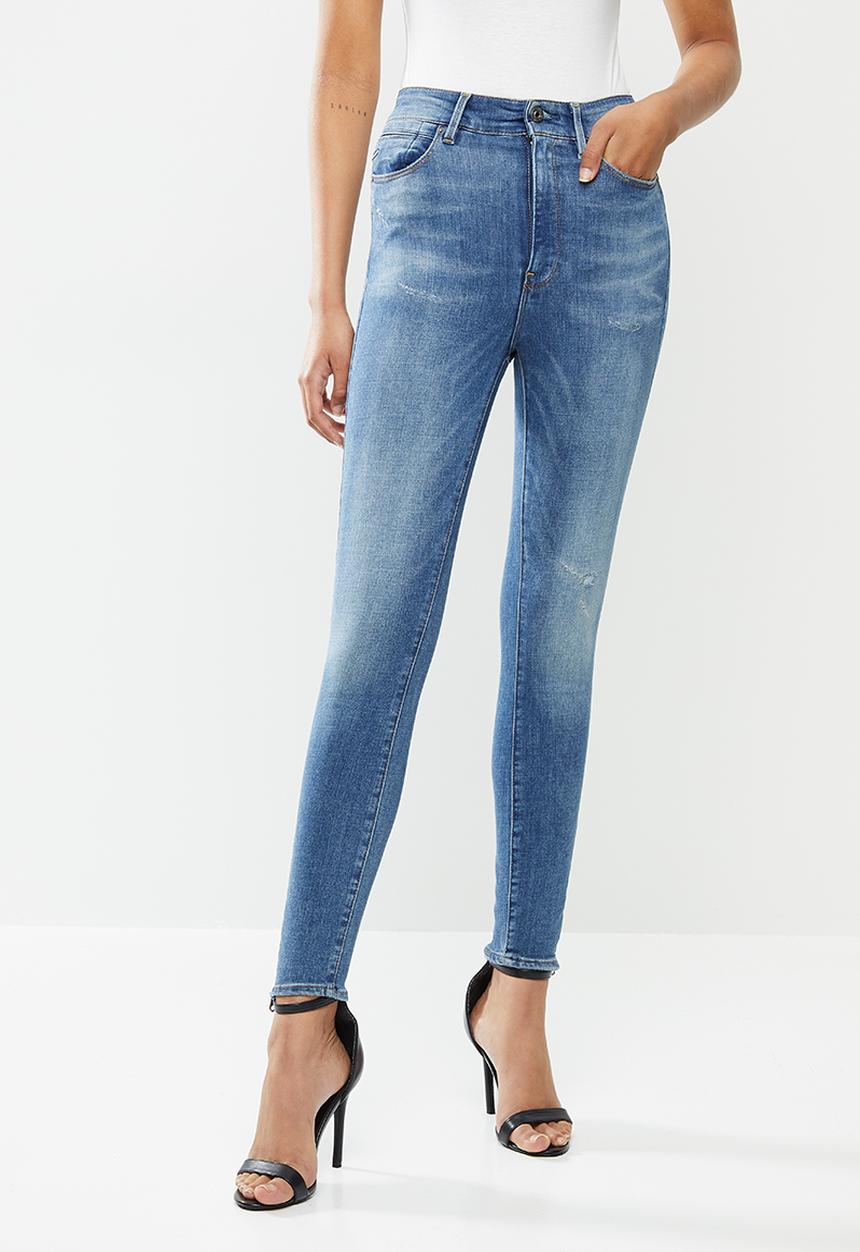 G-STAR - G-star shape high super skinny ankle jeans - blue 