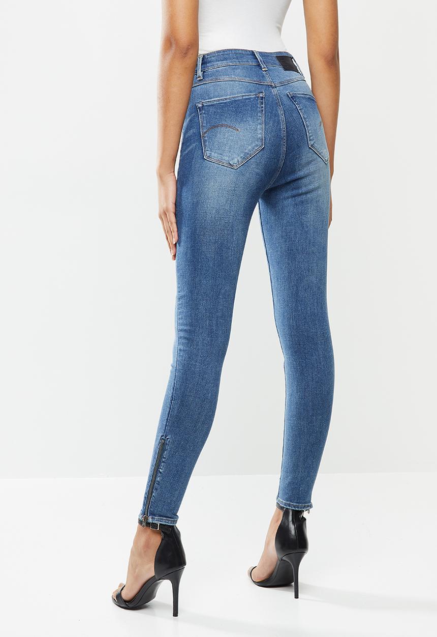 G-STAR - G-star shape high super skinny ankle jeans - blue 