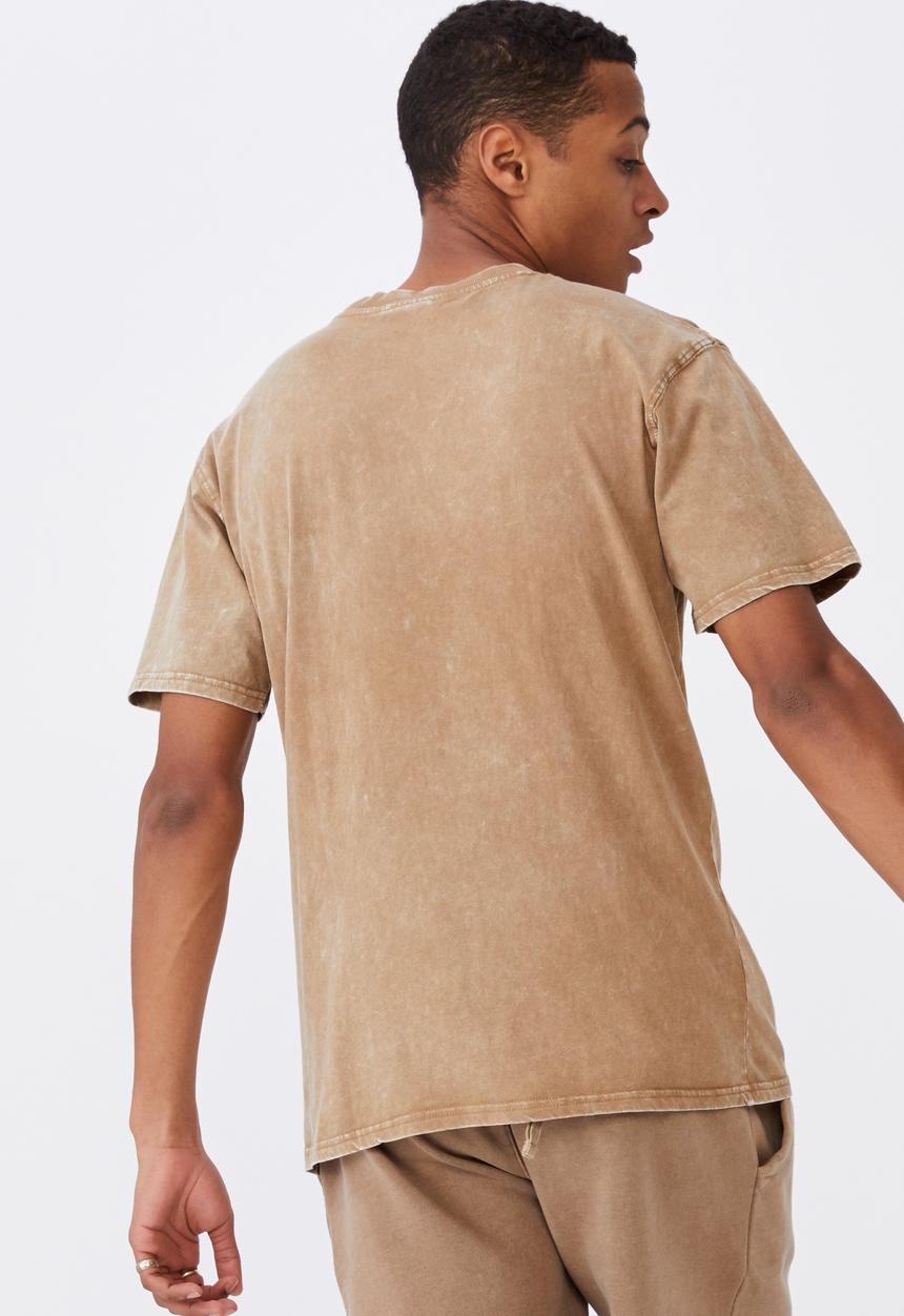 Cotton On - Washed pocket tee - burnt almond