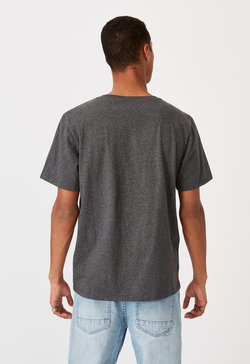 Cotton On - Essential vee neck  - charcoal marle