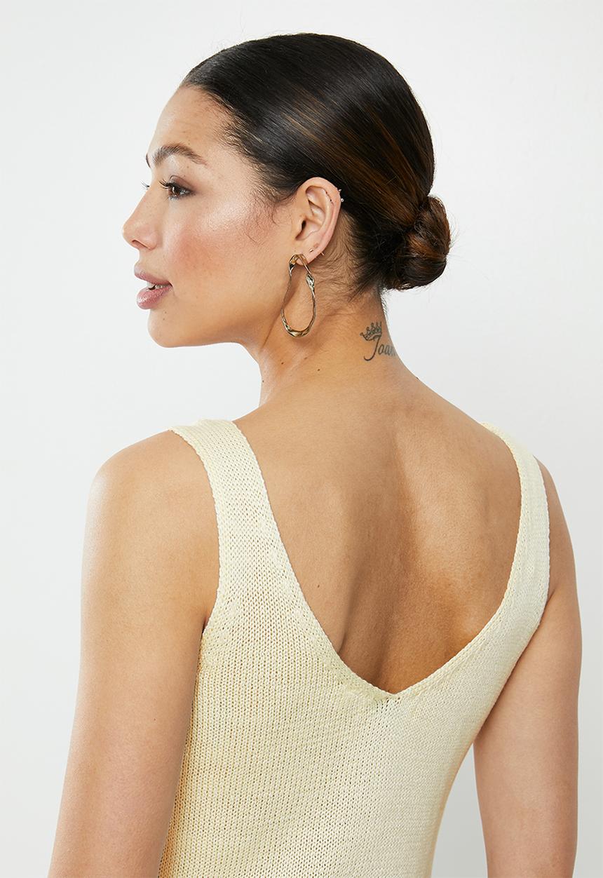 Brave Soul - Sleeveless ribbed knit - neutral 