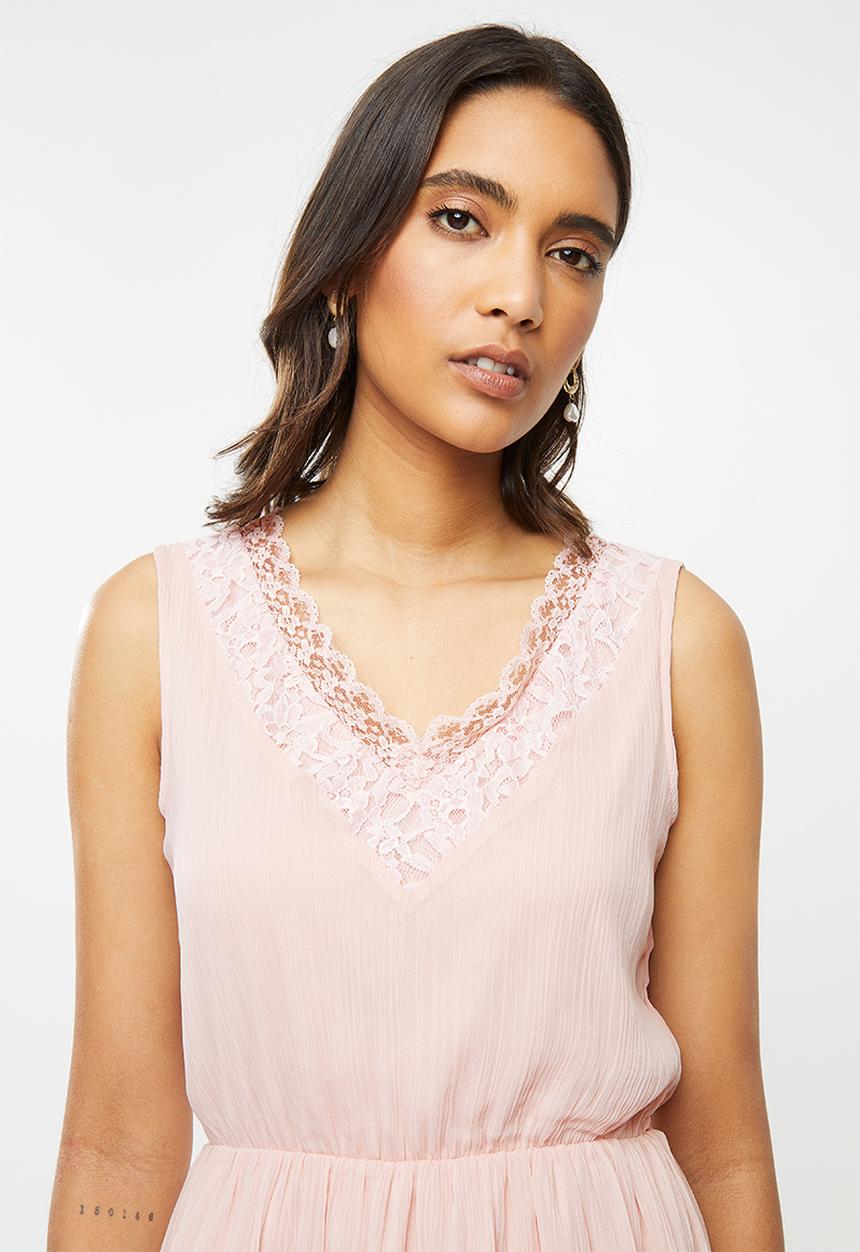 Vero Moda - Pernilla lace short dress - pink
