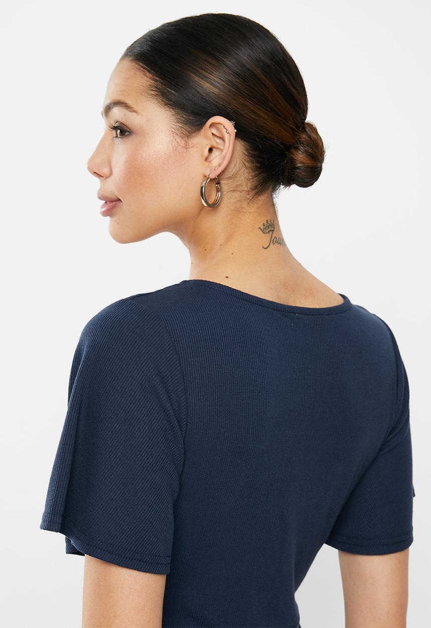 Brave Soul - Short sleeve mini dress - navy