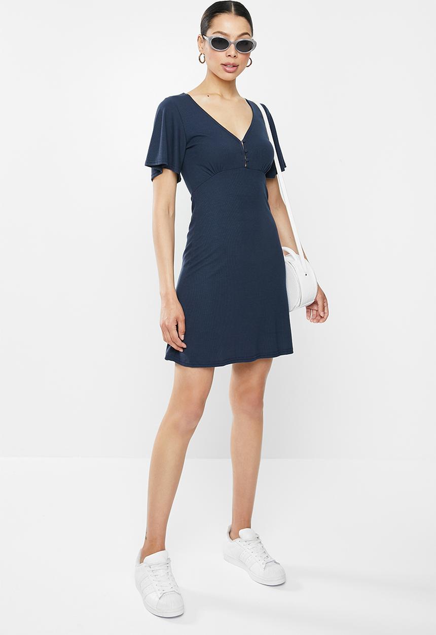 Brave Soul - Short sleeve mini dress - navy