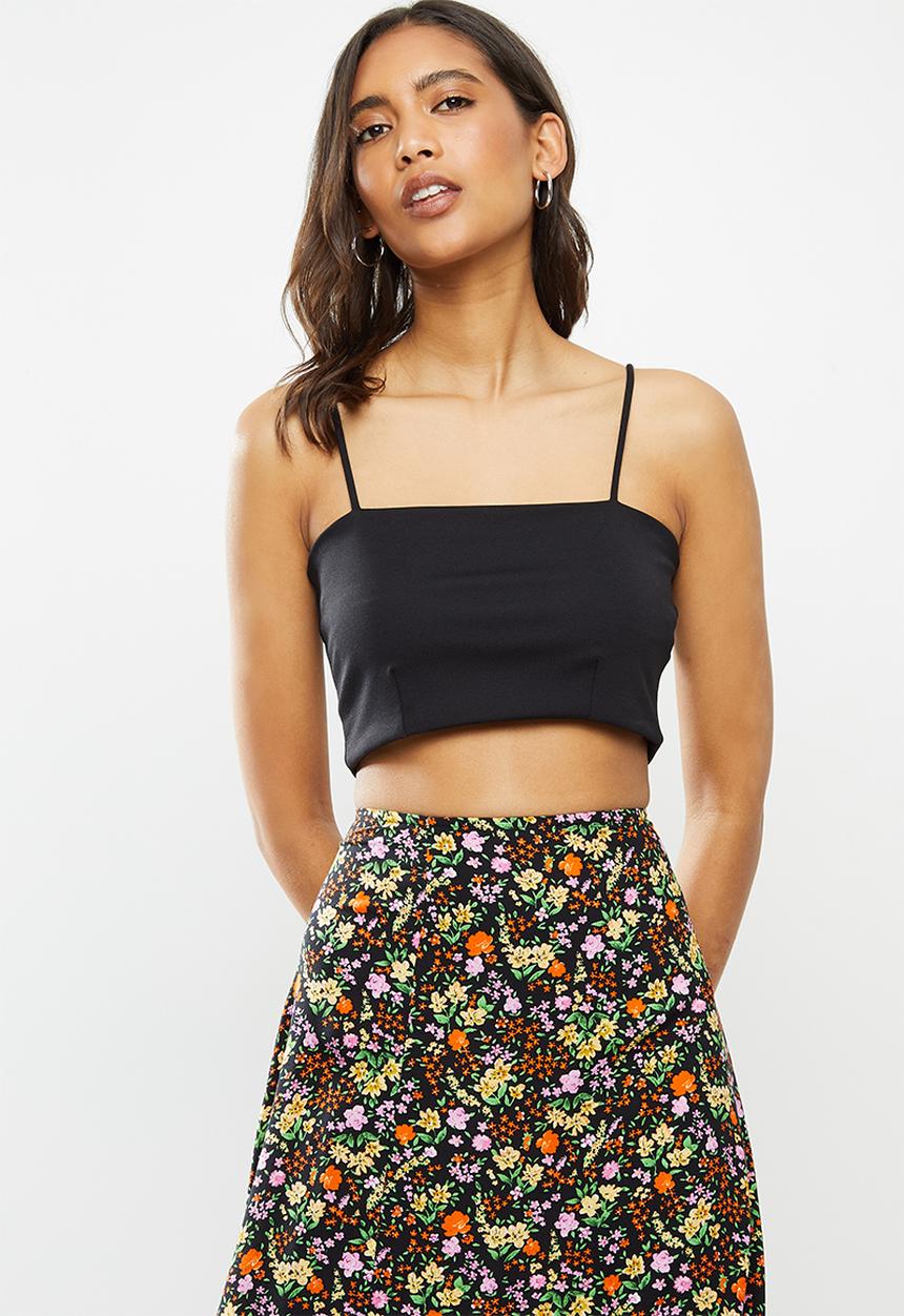 Cotton On - Stella straight neck cami - black