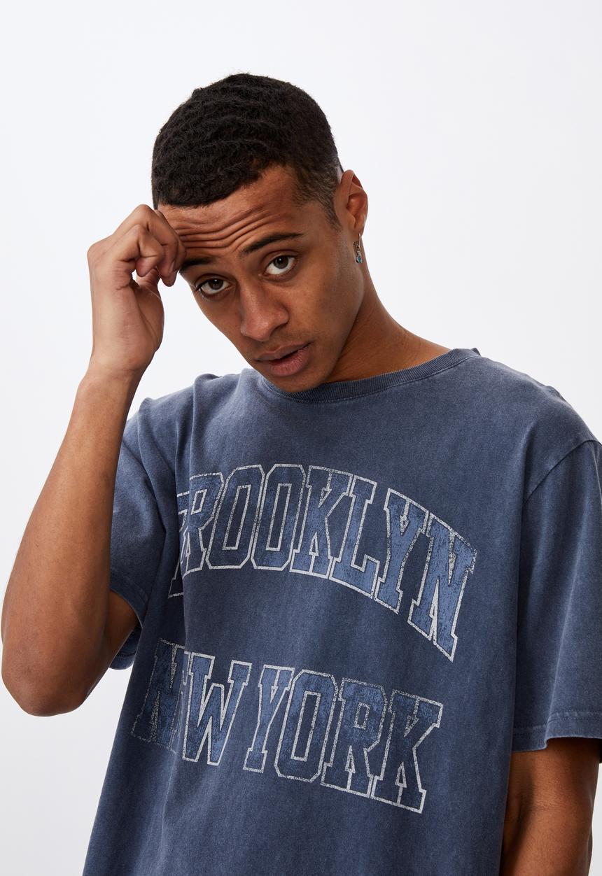 Cotton On - Brooklyn new york  bondi tee - true navy