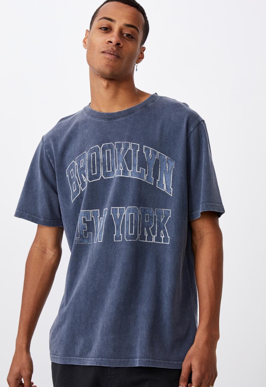 Cotton On - Brooklyn new york  bondi tee - true navy