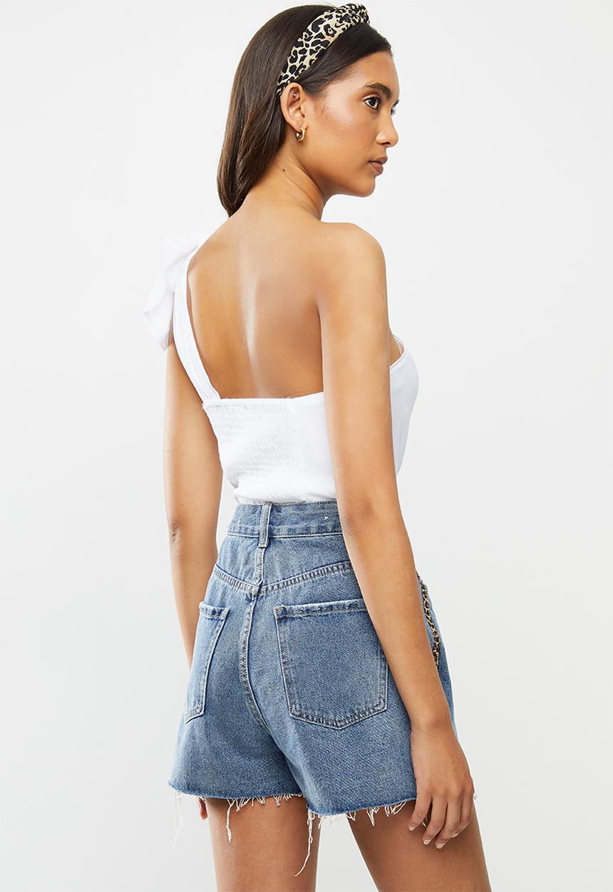 Cotton On - Party time one shoulder top - white