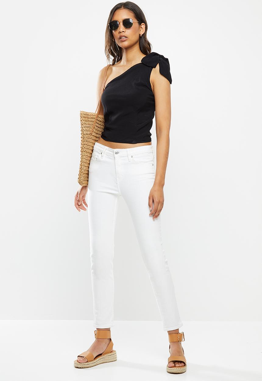Cotton On - Party time one shoulder top - black