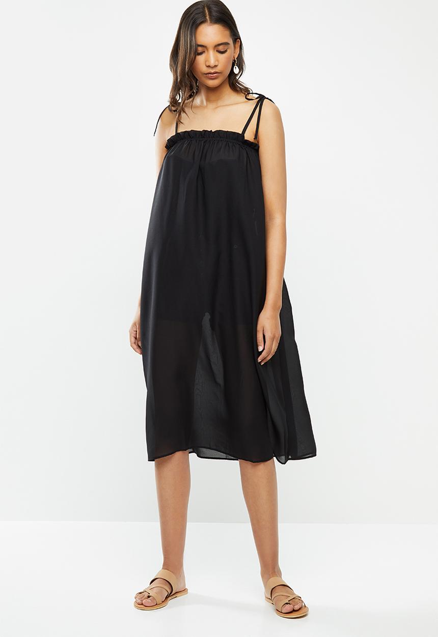Vero Moda - Mianne solid midi dress - black