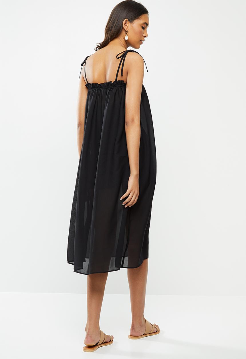 Vero Moda - Mianne solid midi dress - black