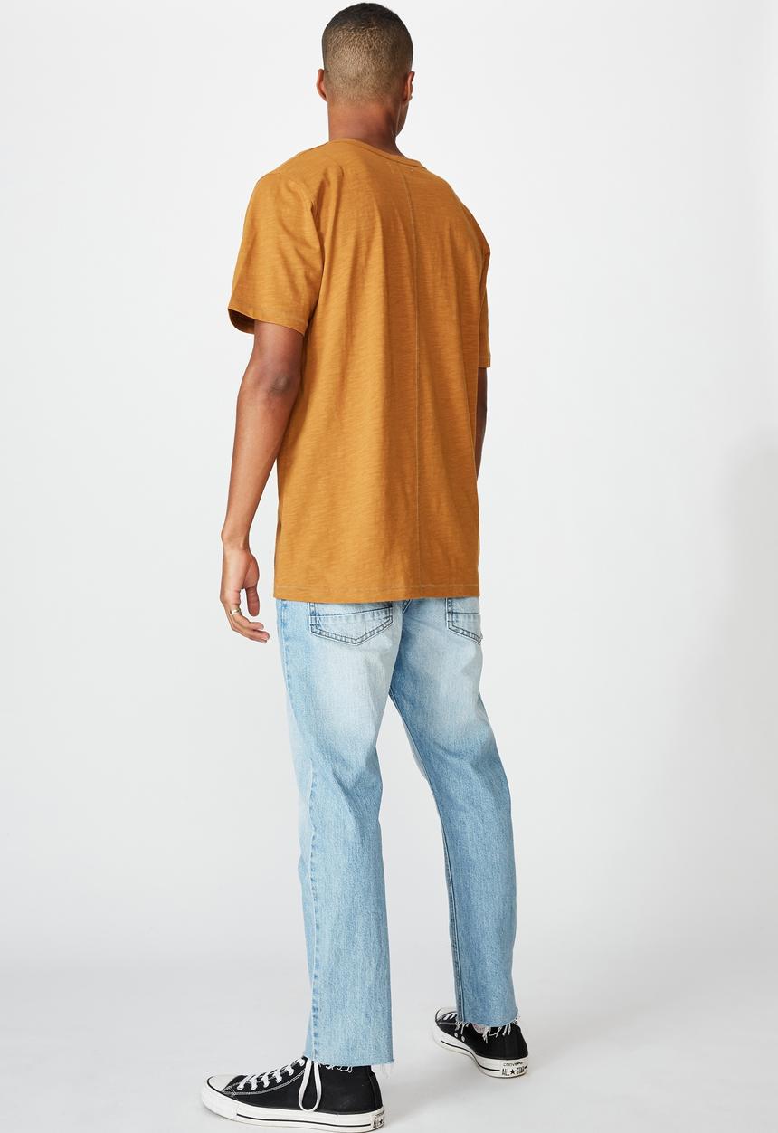 Cotton On - Slub grandad tee - rich camel