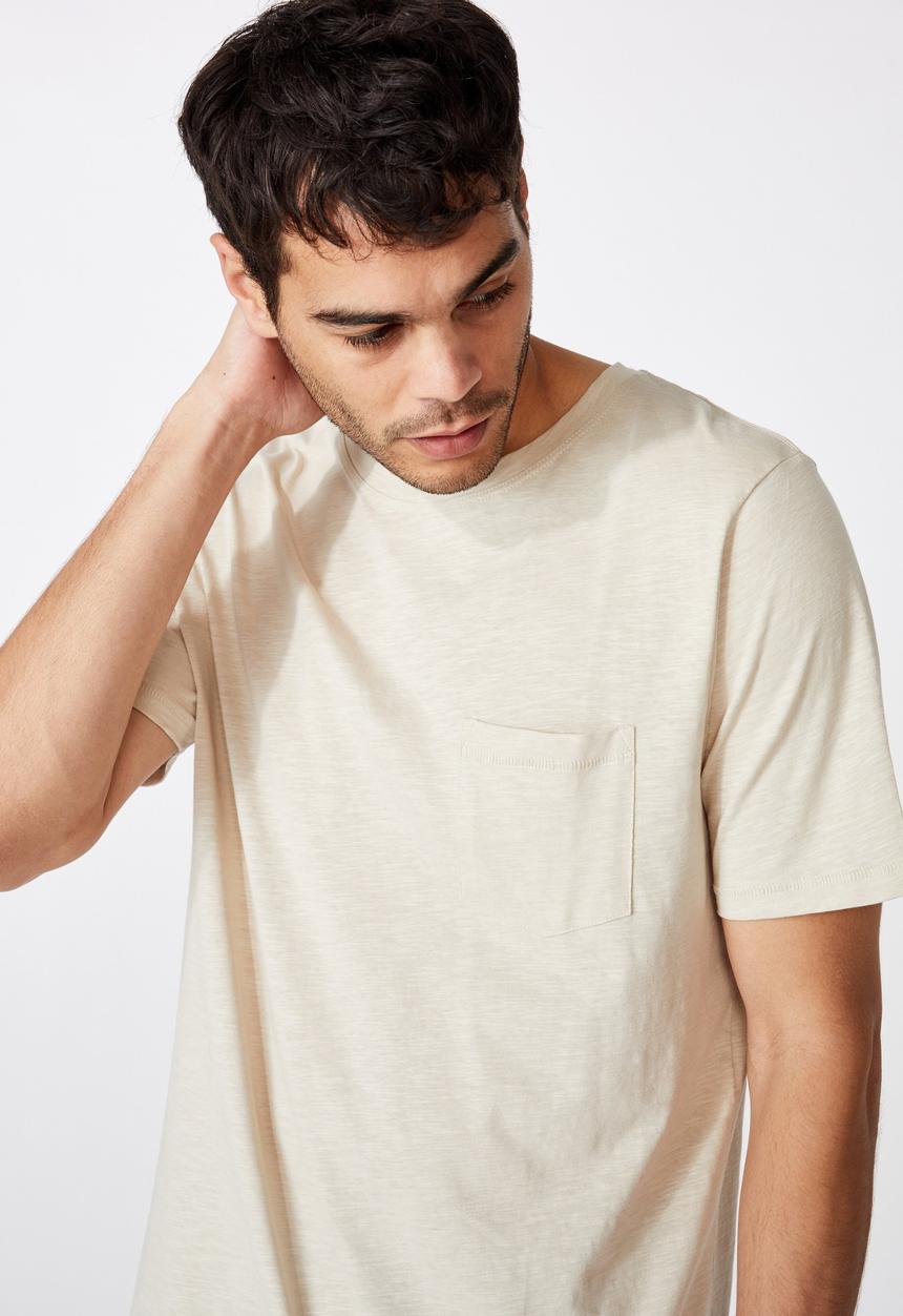 Cotton On - Slub crew neck tee - pearl