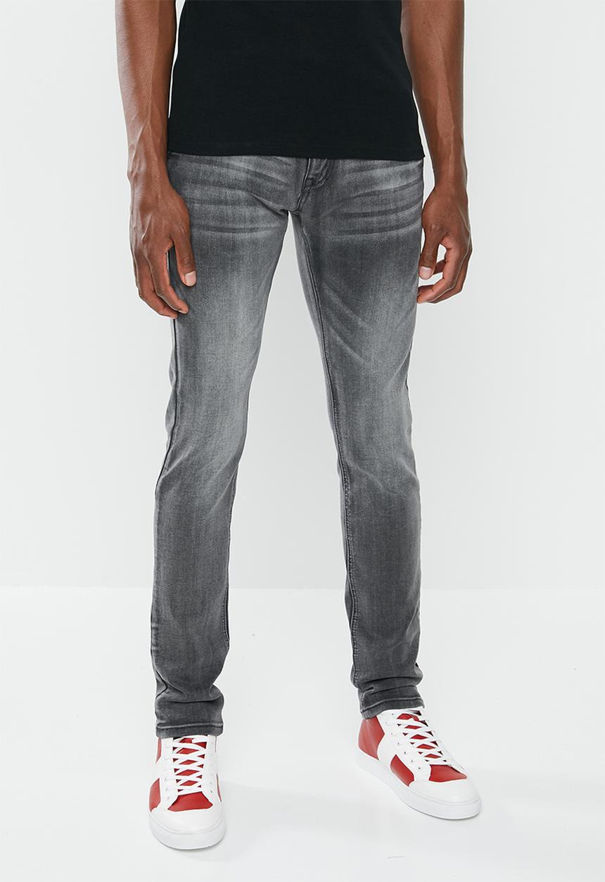 Jonathan D - Slim fit denim jean with side entry pockets - grey