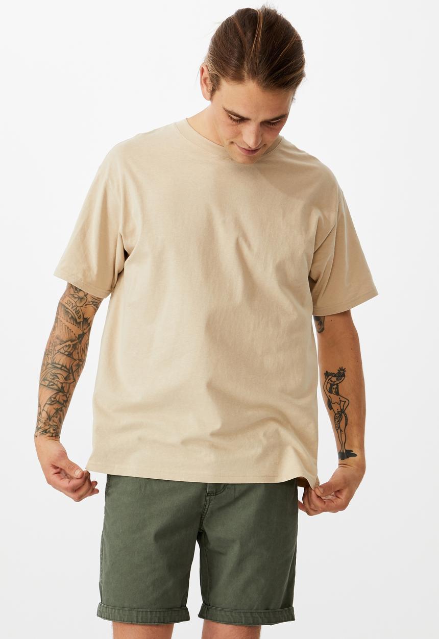 Cotton On - Washed chino short - pigment olive