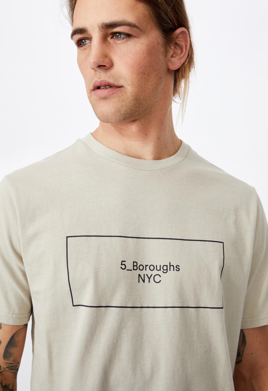 Cotton On - 5_boroughs boxed tbar street T-shirt - smoke