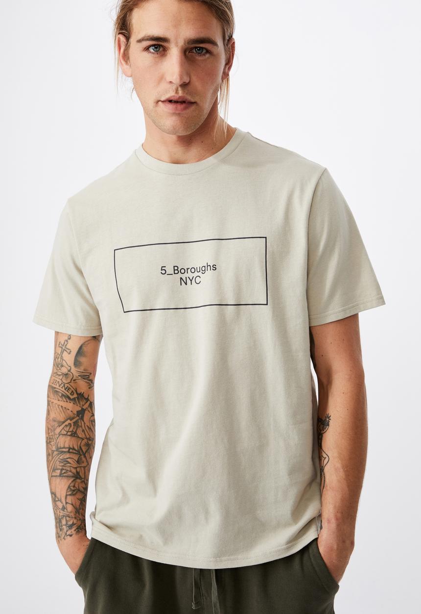 Cotton On - 5_boroughs boxed tbar street T-shirt - smoke