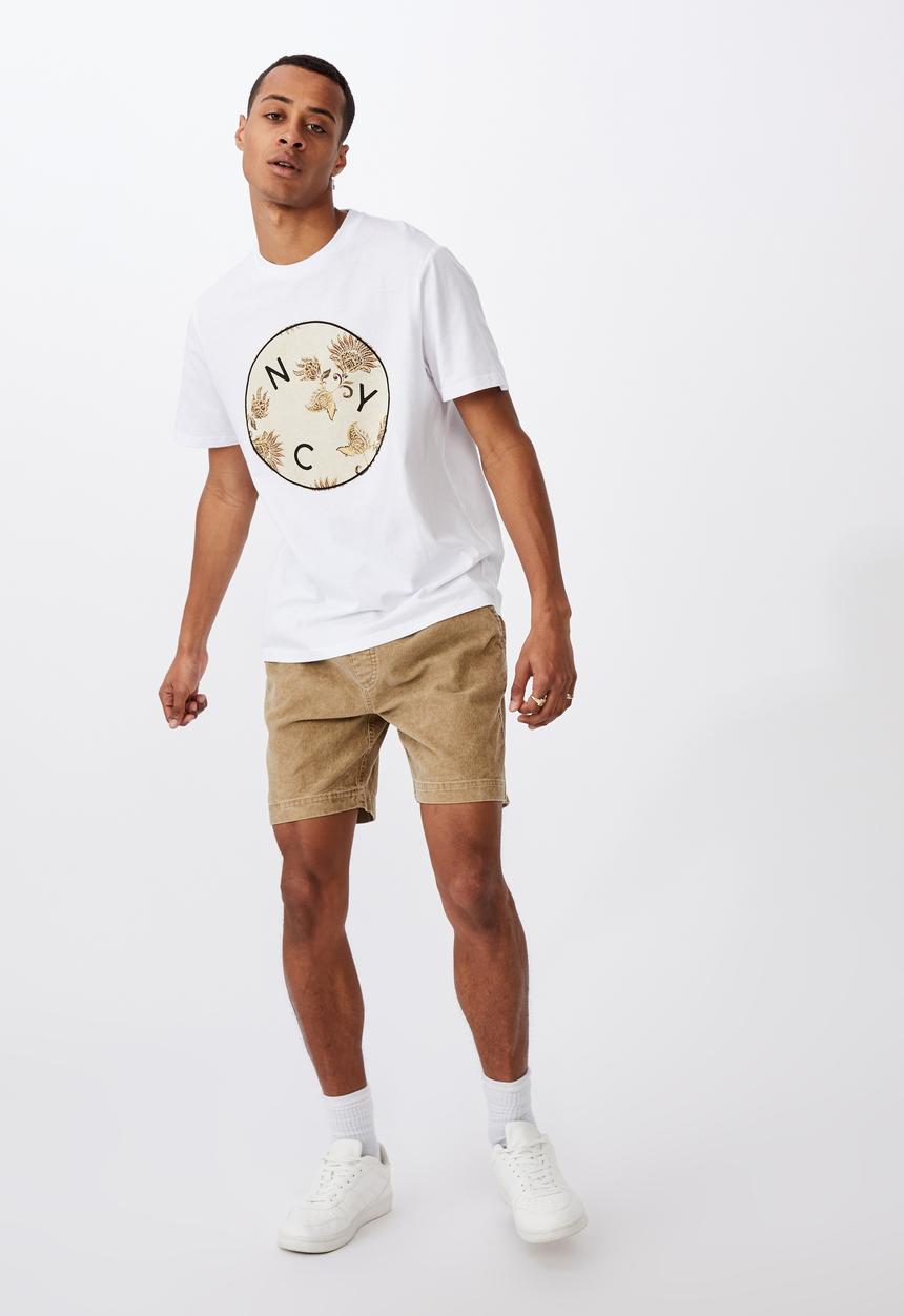 Cotton On - NYC infill Tbar street T-shirt - white