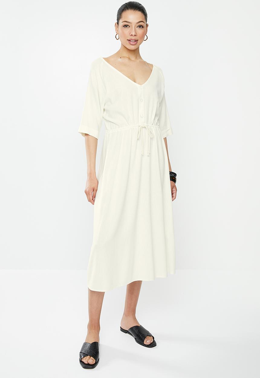 edit - Linen rope detail dress - neutral 