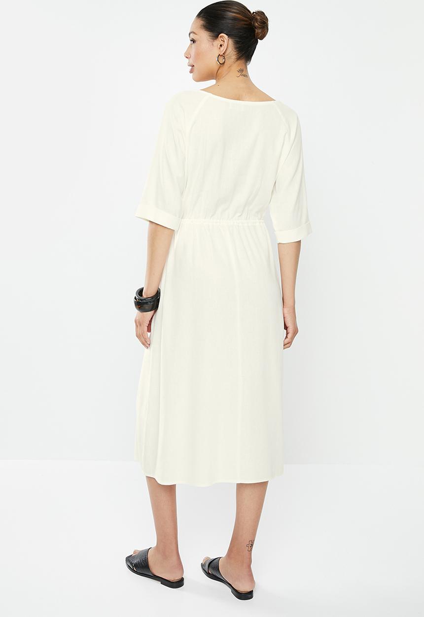 edit - Linen rope detail dress - neutral 