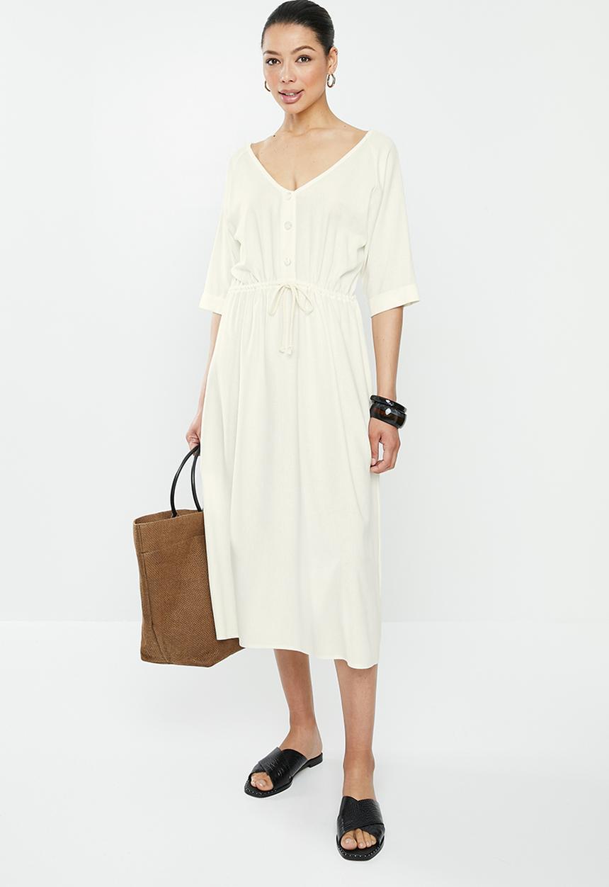 edit - Linen rope detail dress - neutral 