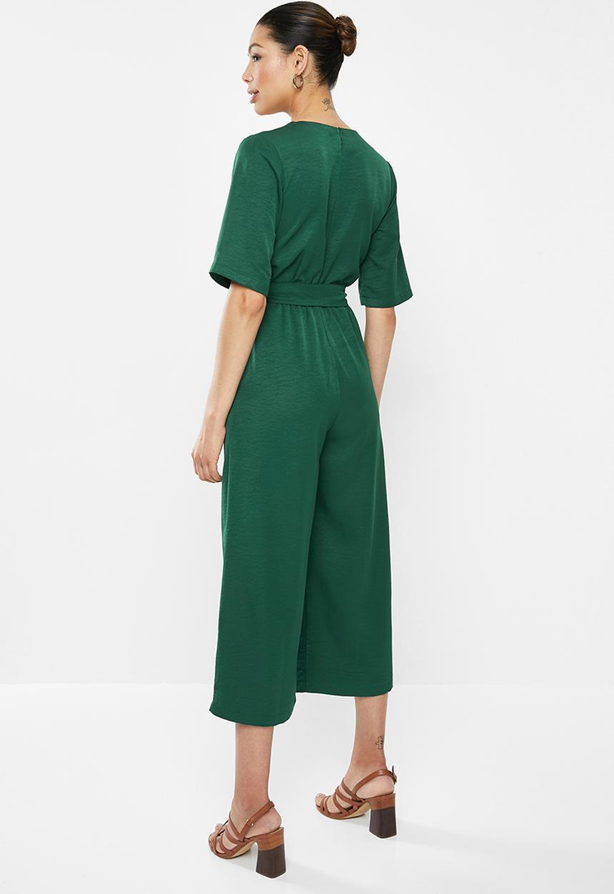 edit - Flare sleeve wide leg jumpsuit - green