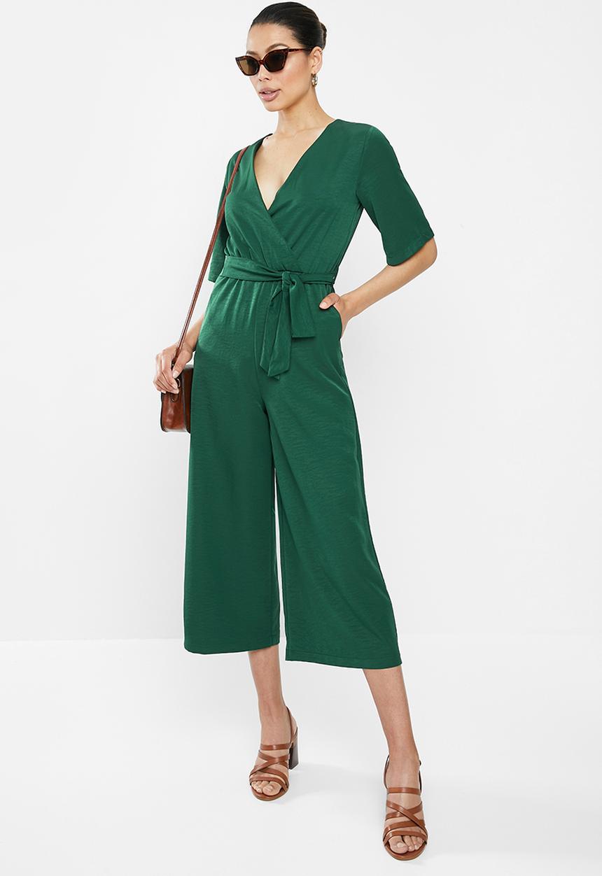 edit - Flare sleeve wide leg jumpsuit - green