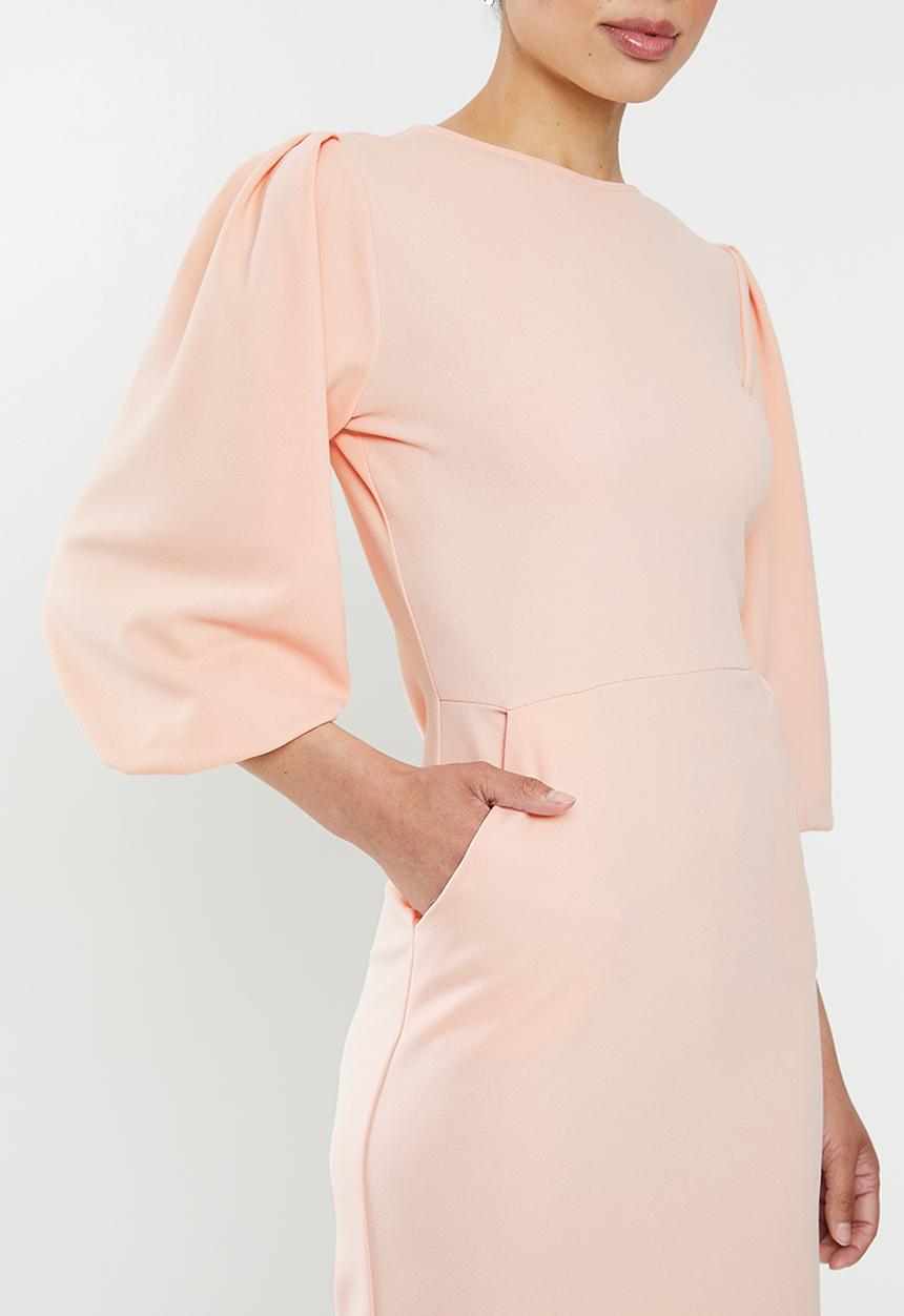 edit - Lantern sleeve shift - pink