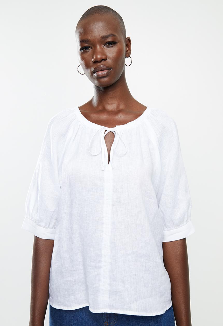 MANGO - Blouse santa - white 