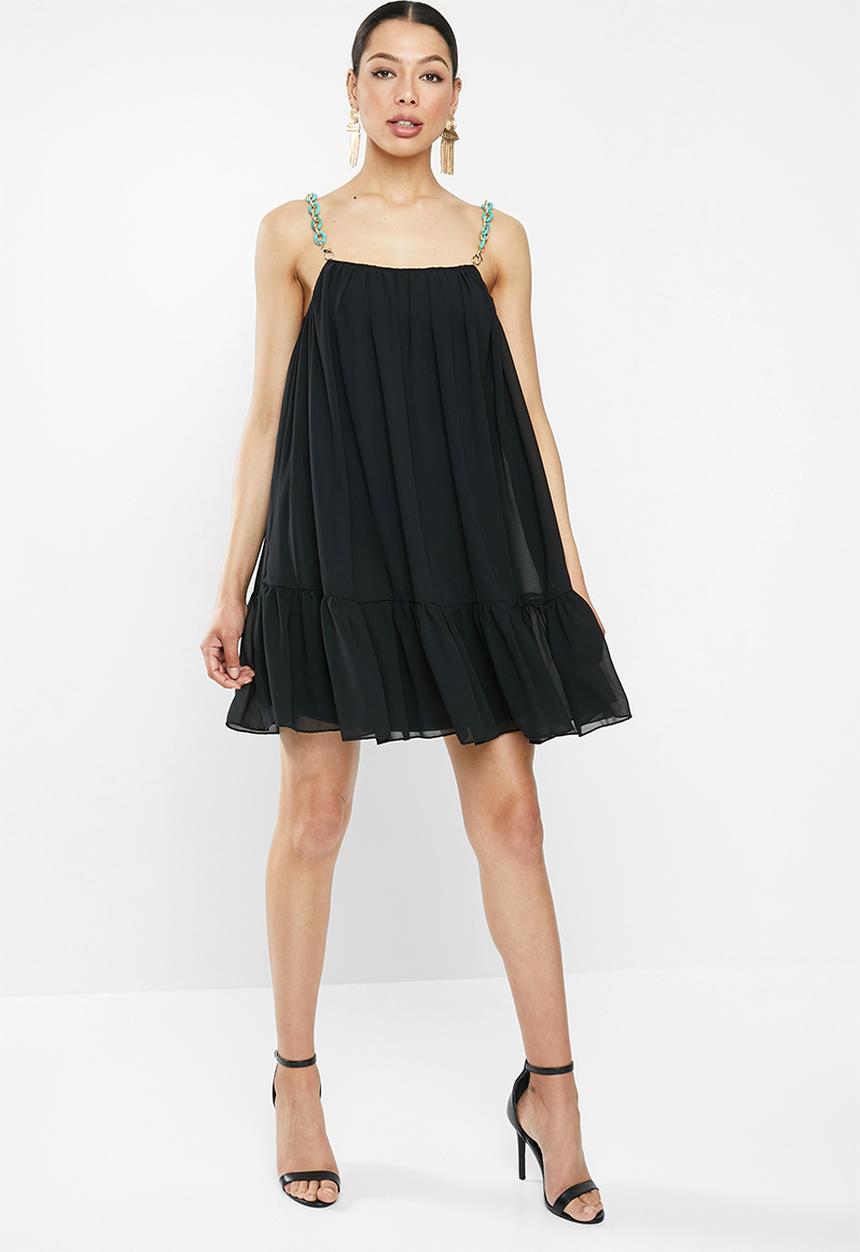 Missguided - Chain strap swing dress - black