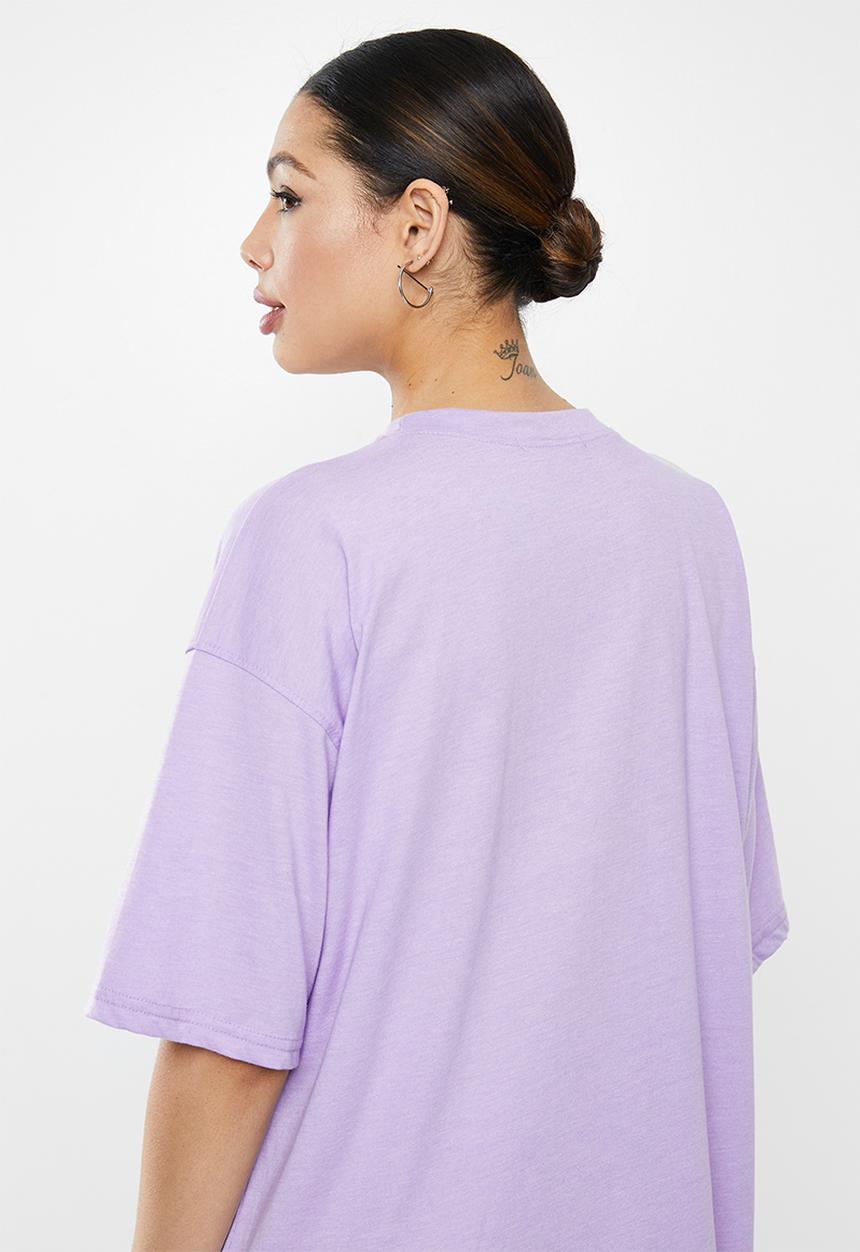 Missguided - Oversized T-shirt dress short sleeve honey - purple