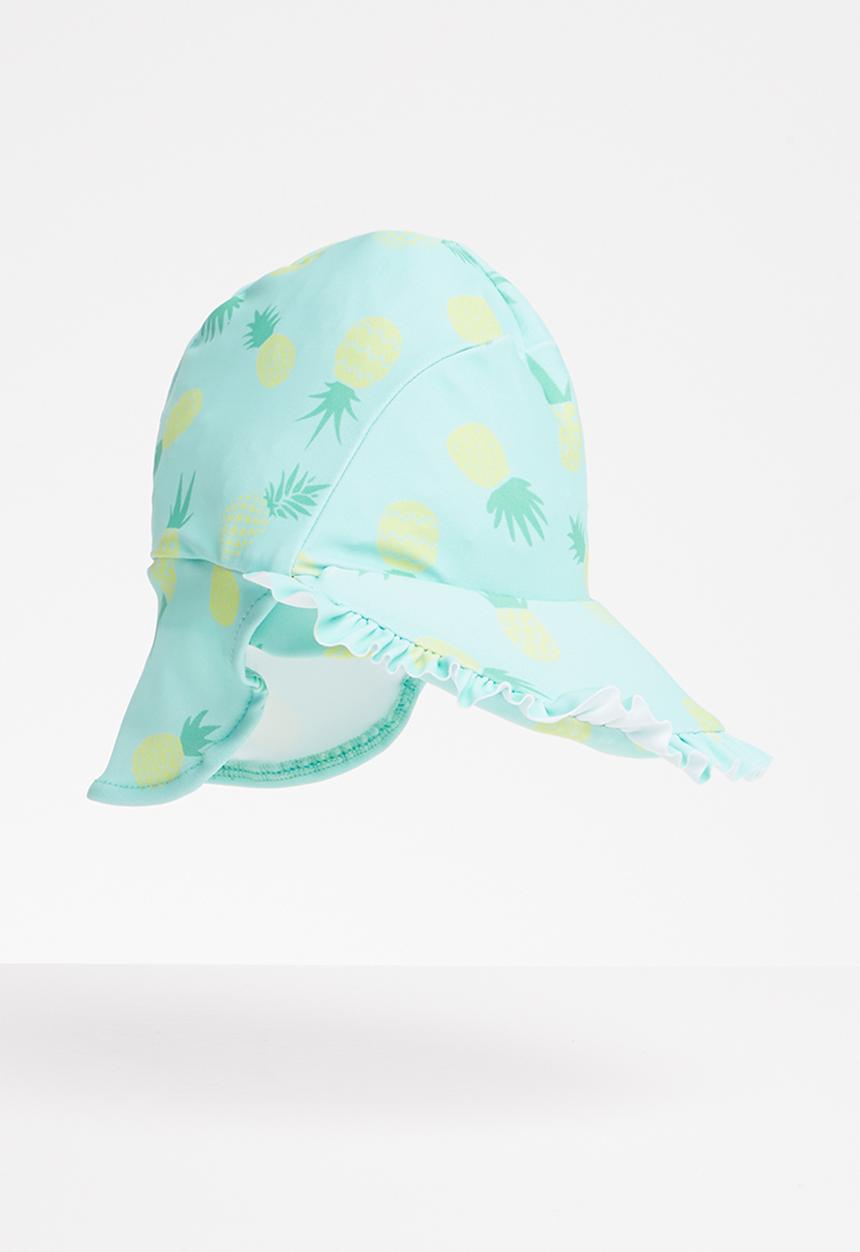 Pop Candy - Pineapple frill trim sunhat - aqua