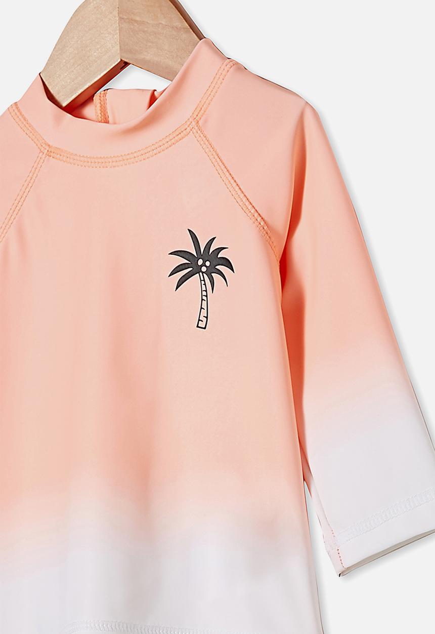 Cotton On - Freddie rash vest - tropical orange ombre