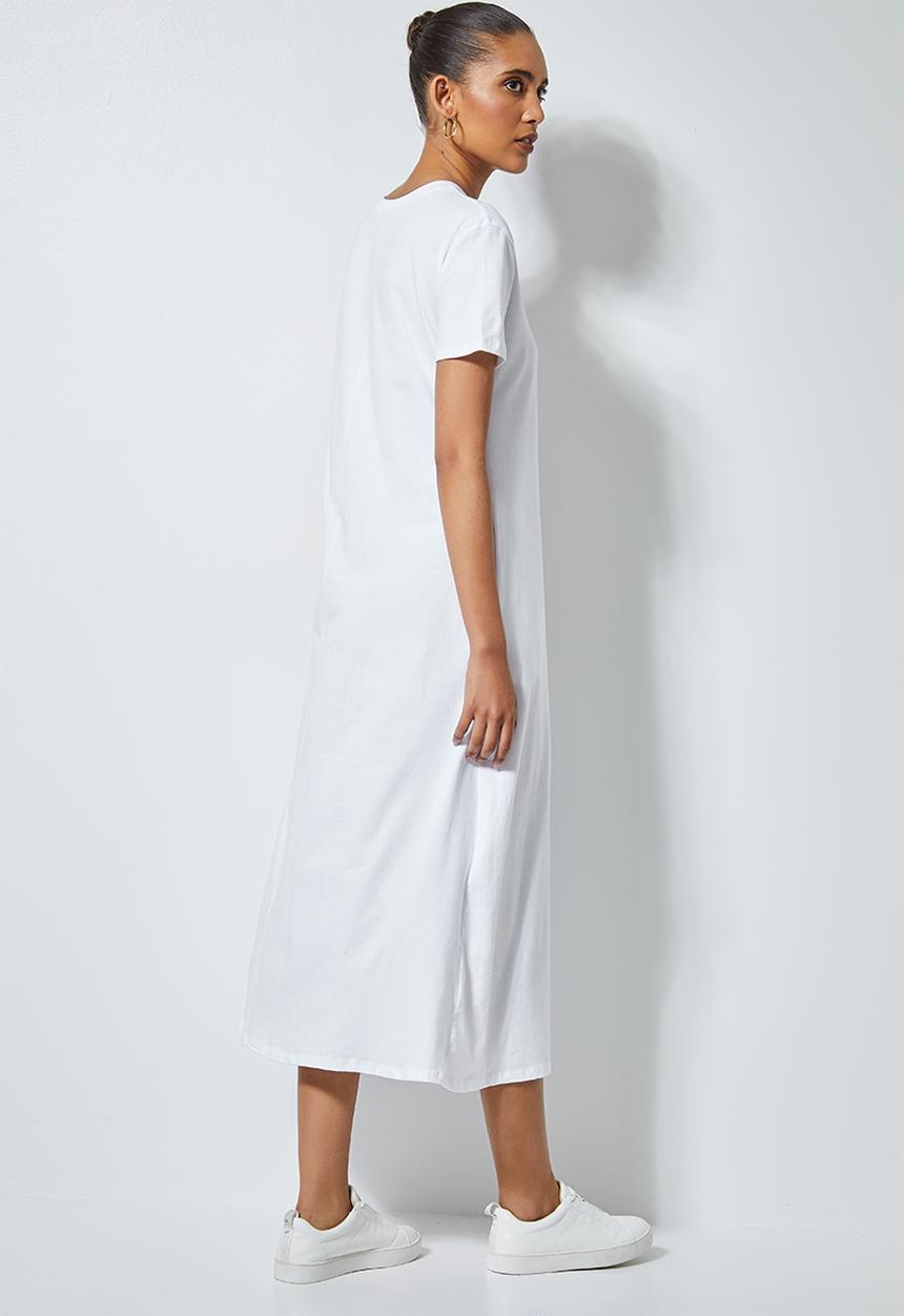 Superbalist - Trapeze pocket detail dress - white