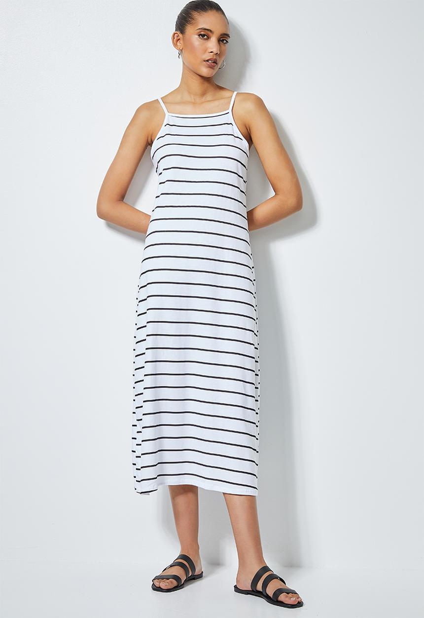 Superbalist - Halterneck strappy dress - white & black