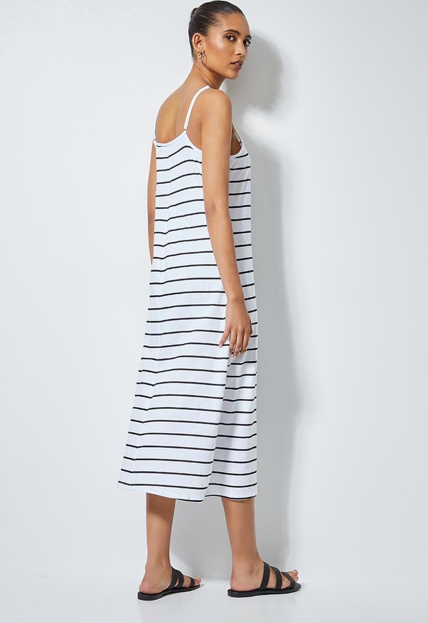 Superbalist - Halterneck strappy dress - white & black