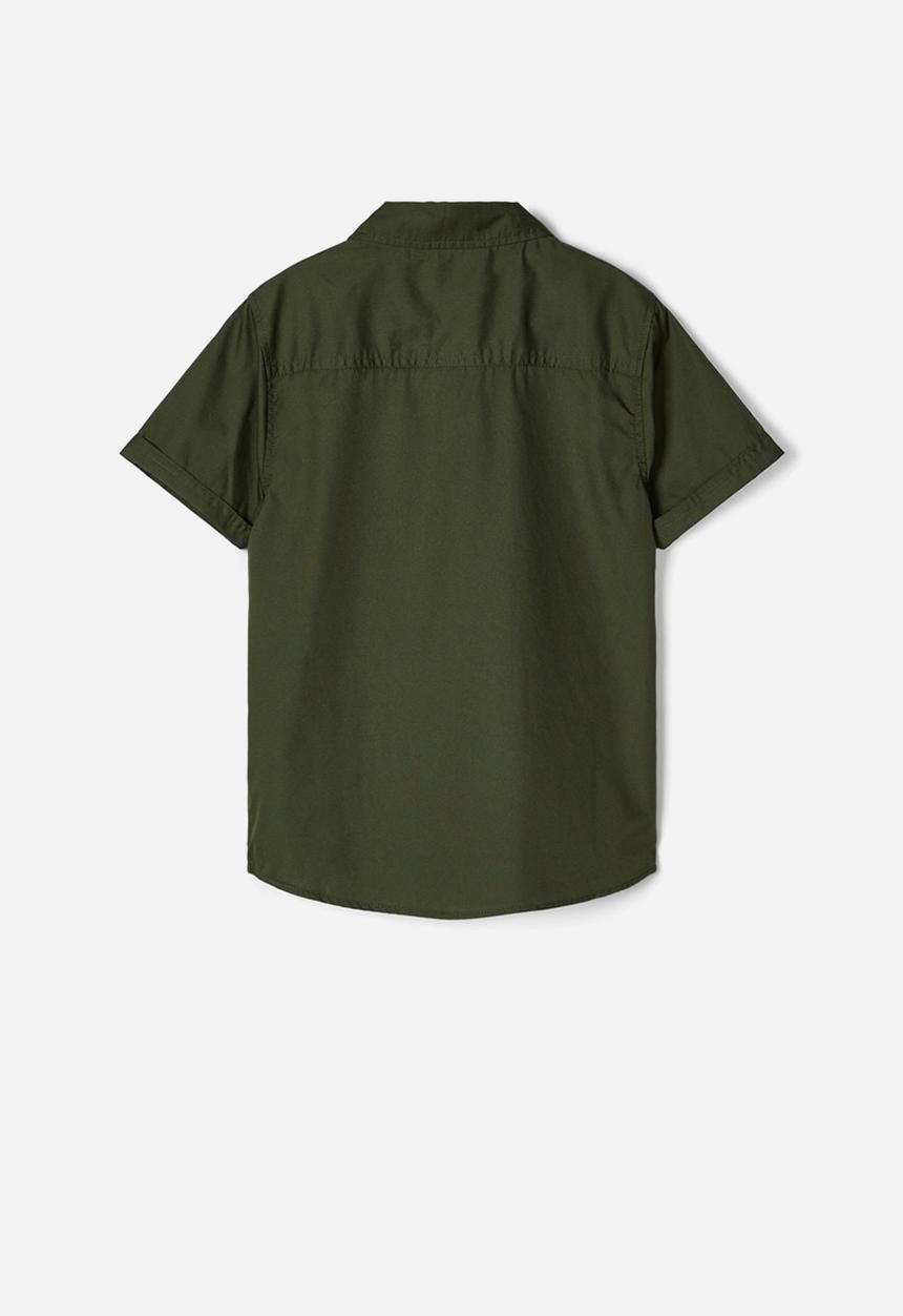 Name It - Findus short sleeve camp shirt - green