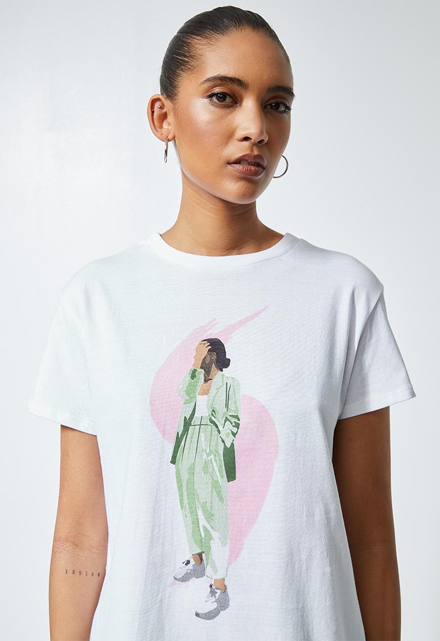 Superbalist - Printed tee - white 