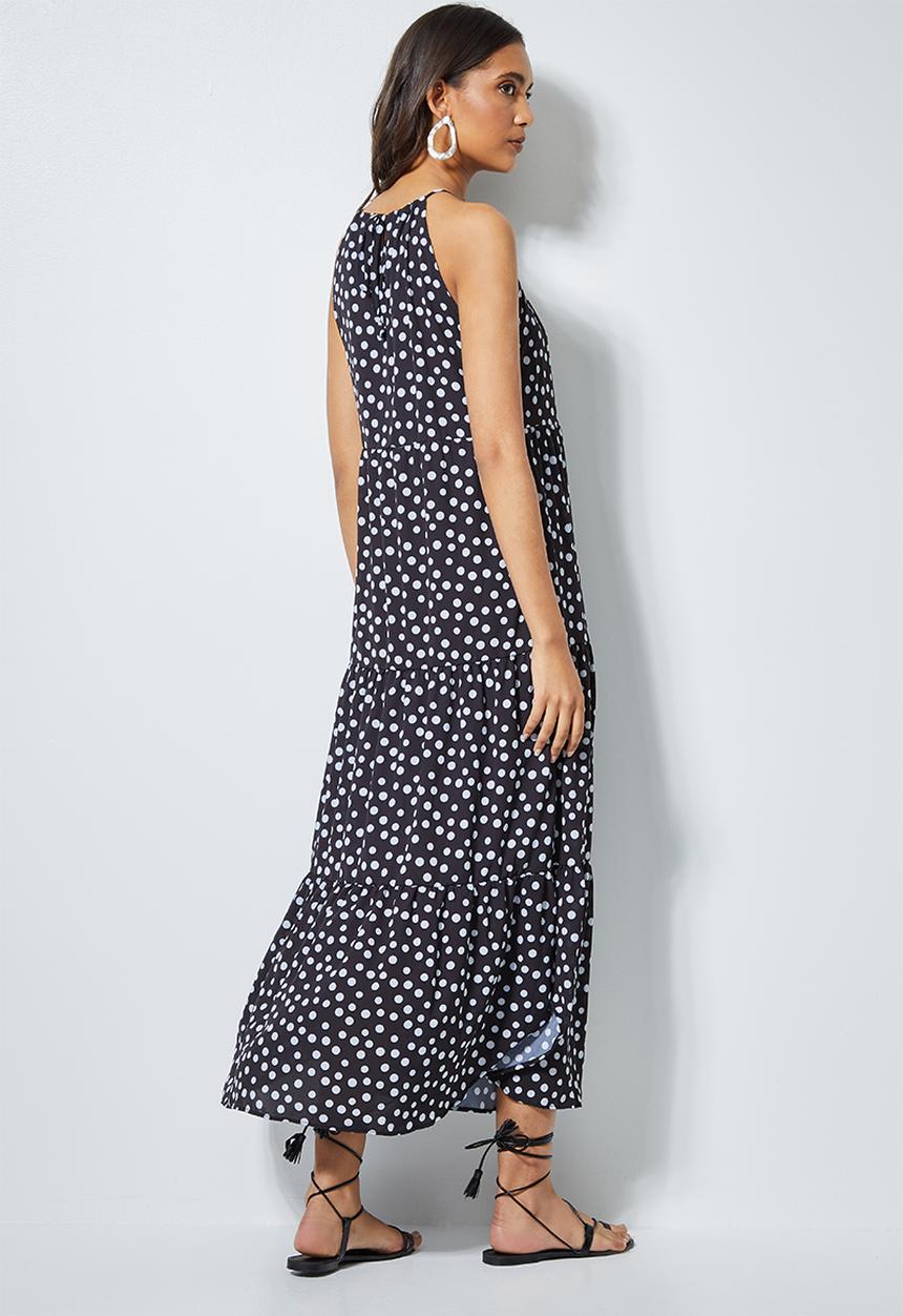 Superbalist - Halter maxi dress - black & white